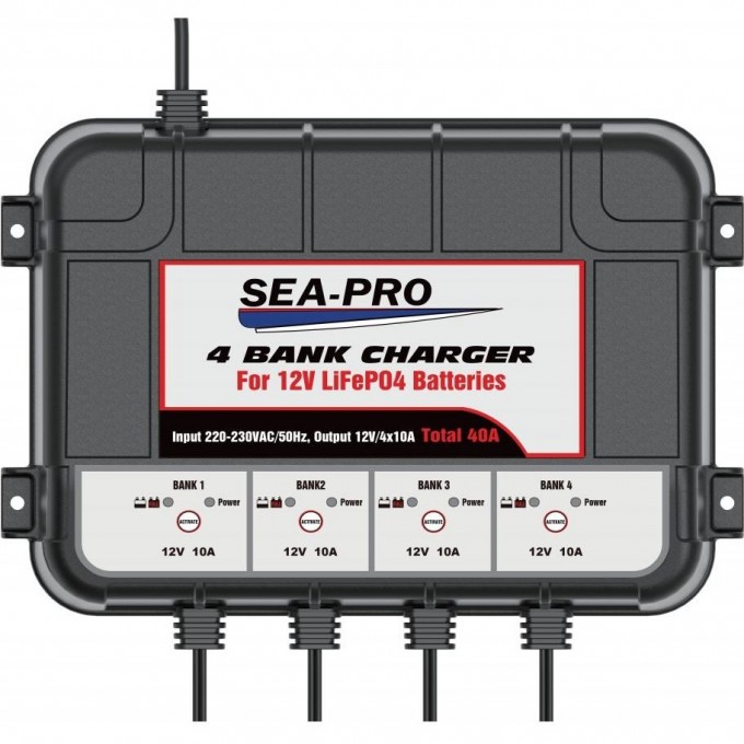 Зарядное устройство SEA-PRO 4х12В LiFePo4 TE4-0274 Зарядное устройство SEA-PRO 4х12В LiFePo4 TE4-0274