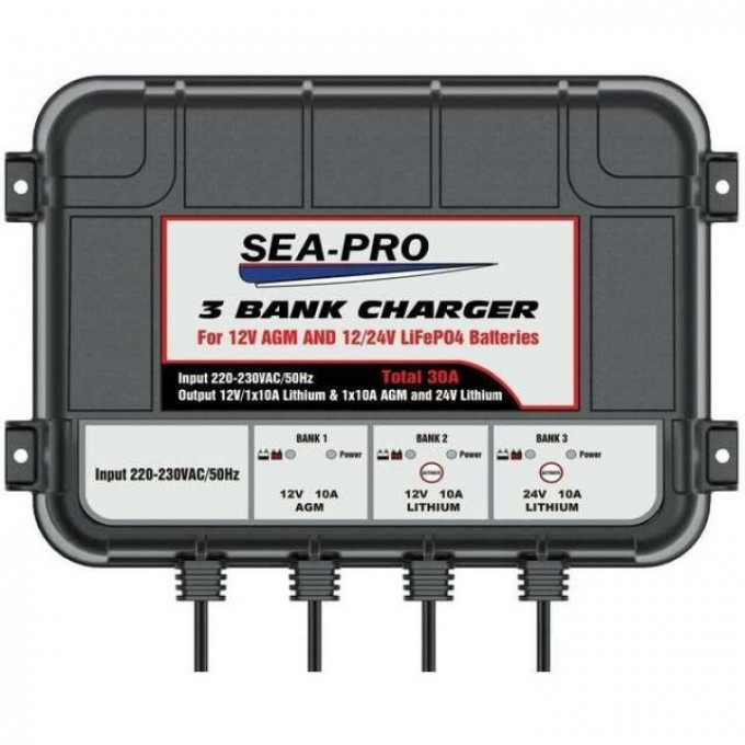 Зарядное устройство SEA-PRO ТЕ4-0287 3х12В LiFePo4 TE4-0287 Зарядное устройство SEA-PRO ТЕ4-0287 3х12В LiFePo4 TE4-0287