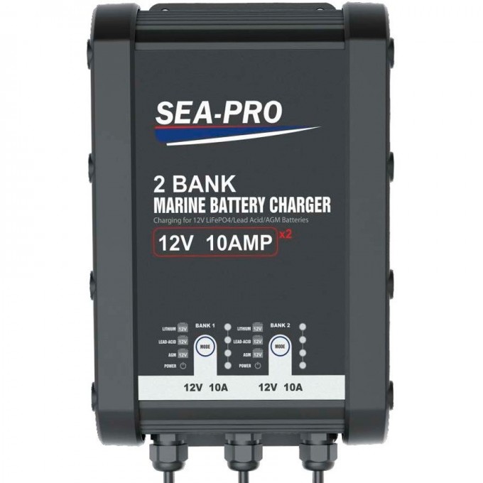Зарядное устройство SEA-PRO TE4-0333А 2х12В AGM, LEAD-ACID, LiFePo4 TE4-0333A Зарядное устройство SEA-PRO TE4-0333А 2х12В AGM, LEAD-ACID, LiFePo4 TE4-0333A